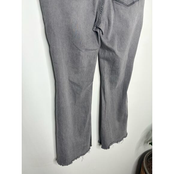 DL1961 Bridget Bootcut Jeans Plus Size 20W Gray Light Tornade Denim Split Hem - Picture 10 of 10